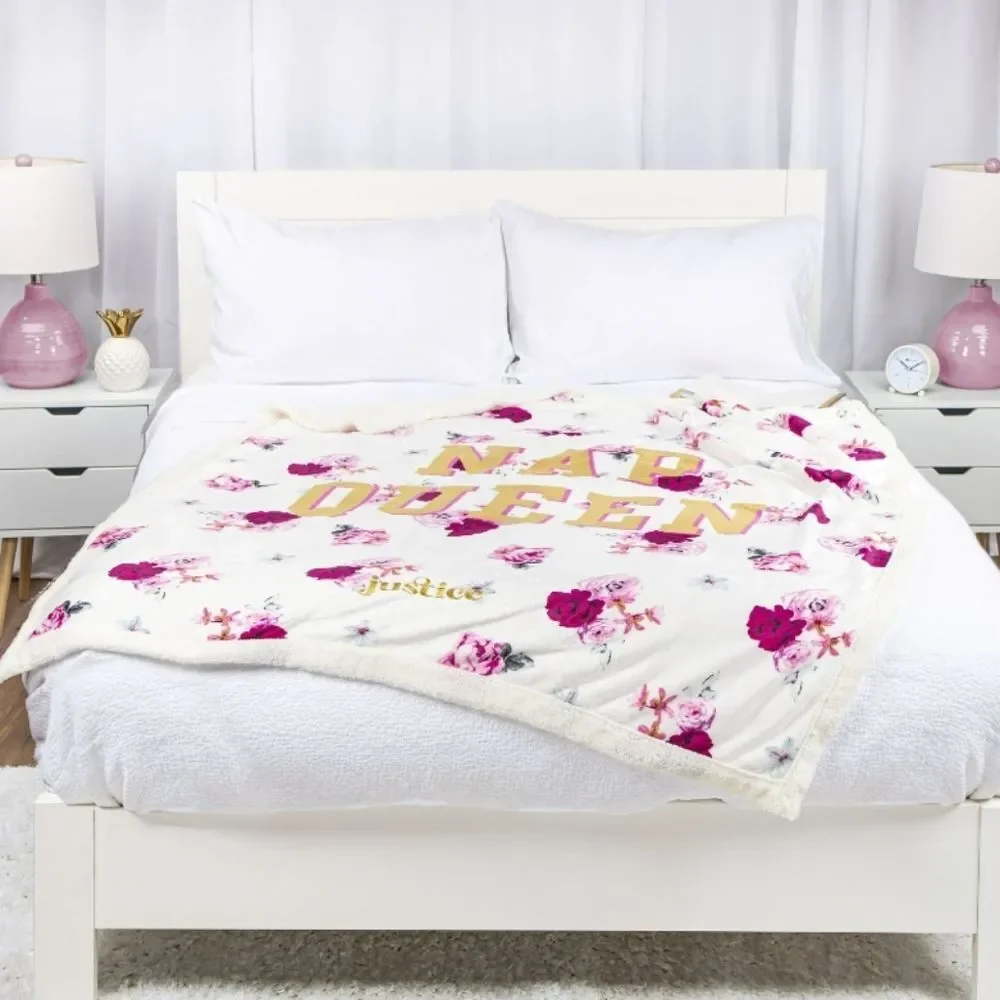 Justice Nap Queen Sherpa Throw‎ Blanket